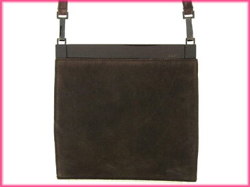 【中古】 グッチ GUCCI ショルダーバッグ ワンショルダー ミニサイズ レディース スクエアフォルム ロゴ ブラウン スエード (あす楽対応)激安 N239 .