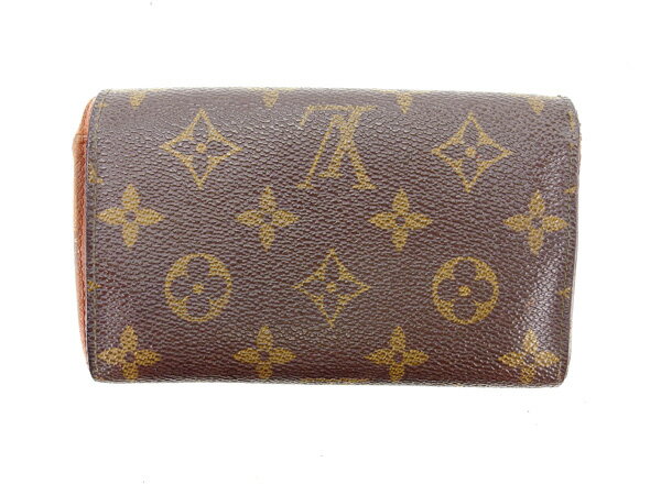 【中古】 ルイヴィトン Louis Vuitton L字ファスナー財布 二つ折り財布 男女兼用 ポルトモネビエトレゾール モノグラム M61730 ブラウン モノグラムキャンバス A1077