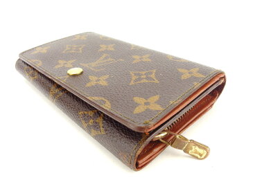 【中古】 ルイヴィトン Louis Vuitton L字ファスナー財布 二つ折り財布 ポルトモネビエトレゾール ブラウン M61730 レディース メンズ ユニセックス PVC×レザ- サイフ 小物 ブランド 人気 贈り物 迅速発送 在庫処分 男性 女性 良品 春 1点物 T15127 .