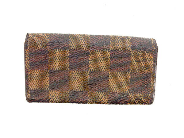 【中古】 ルイヴィトン Louis Vuitton キーケース /メンズ可 /ミュルティクレ4 ダミエ N62631 ブラウン系 ダミエキャンバス (あす楽対応)人気 T11665