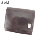 【春の大感謝祭 30％OFF】ダンヒル コインケース ケース 小銭入れ ブラウン レザー dunhill 【ダンヒル】 e1358s 【中古】