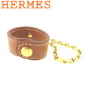 【スプリングセール30％OFF】エルメス HERMES グローブホルダー 手袋留メ レディース メンズ ブラウン ゴールド クシュベル×ゴールド金具 【エルメス】 F1351 【中古】