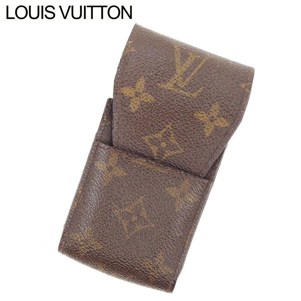 【スプリングセール30％OFF】ルイ ヴィトン Louis Vuitton シガレットケース タバコケース レディース メンズ エテュイシガレット ブラウンブラウン モノグラムキャンバス 【ルイ・ヴィトン】 I528 【中古】