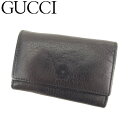 【春の大感謝祭 30％OFF】グッチ キーケース 6連キーケース ロゴ ブラック シルバー レザー GUCCI 【グッチ】 t8215s 【中古】