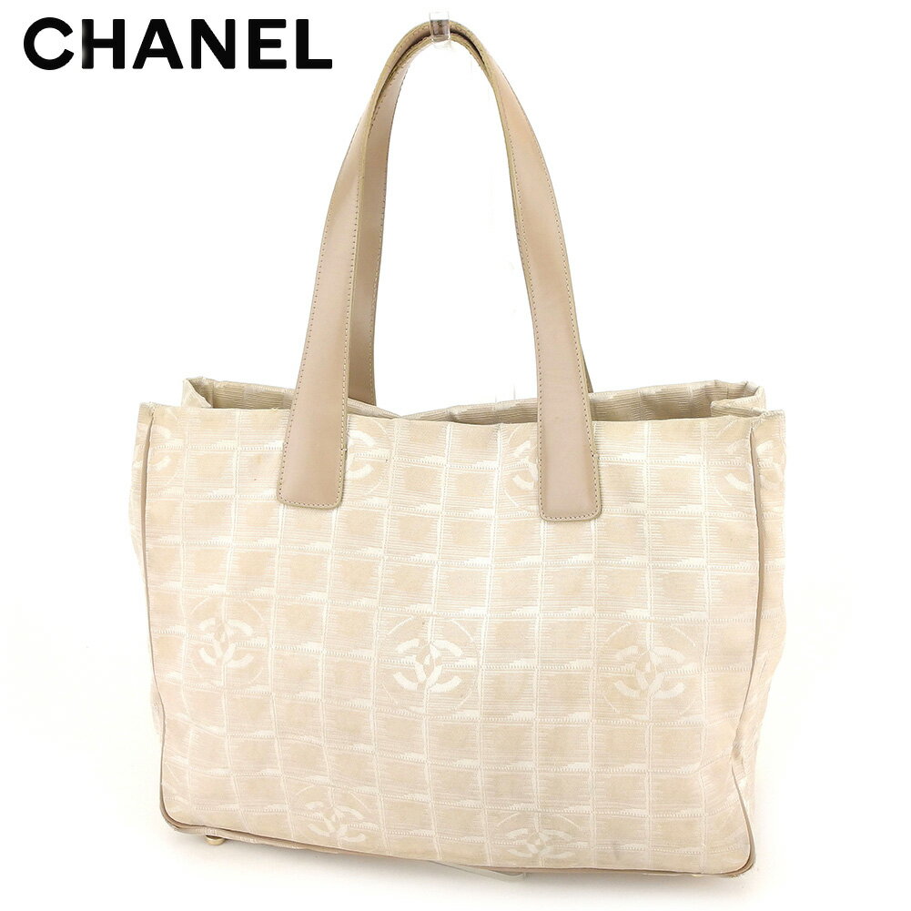 【スプリングセール】シャネル CHANEL トートバッグ バック ショルダーバッグ バック ニュートラベルライントートMM ニュートラベルライン レディース メンズ ベージュ A15991クリスマス プレゼント バック 収納 兼用 【シャネル】 T8573 【中古】