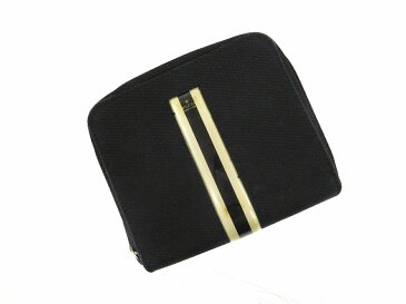 【中古】 グッチ GUCCI 二つ折り財布 ラウンドファスナー財布 レディース ブラック U2258