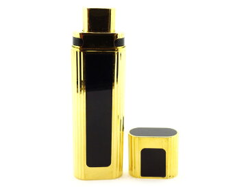 【中古】 カルティエ Cartier 香水入れ 香水ケース レディース メンズ 可 スプレー式 プッシュ式 アトマイザー ゴールド×ブラック ゴールドメタル 人気 L1783 .