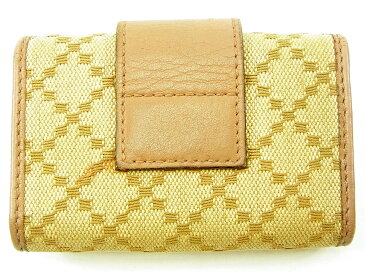 【中古】 グッチ Gucci キーケース 6連キーケース ピンクベージュ×ベージュ ディアマンテ メンズ可 S631s .