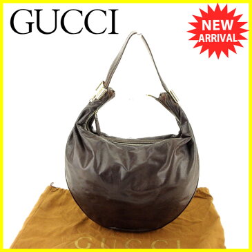 【中古】 グッチ GUCCI ハンドバッグ ワンショルダー レディース リボンモチーフ ブラウン レザー 美品 T5005