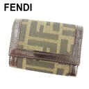 【春の大感謝祭 30％OFF】フェンディ キーケース 6連キーケース ズッカ ブラック ベージュ ブラウン キャンバス×レザー FENDI 【フェンディ】 f1326s 【中古】