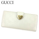 【冬のTHEセール 30%OFF】グッチ 長財布 Wホック グッチシマ ホワイト 白 レザー GUCCI 長サイフ サイフ 収納ブランド財布 ユニセックス 小物 【グッチ】 T5251 【中古】