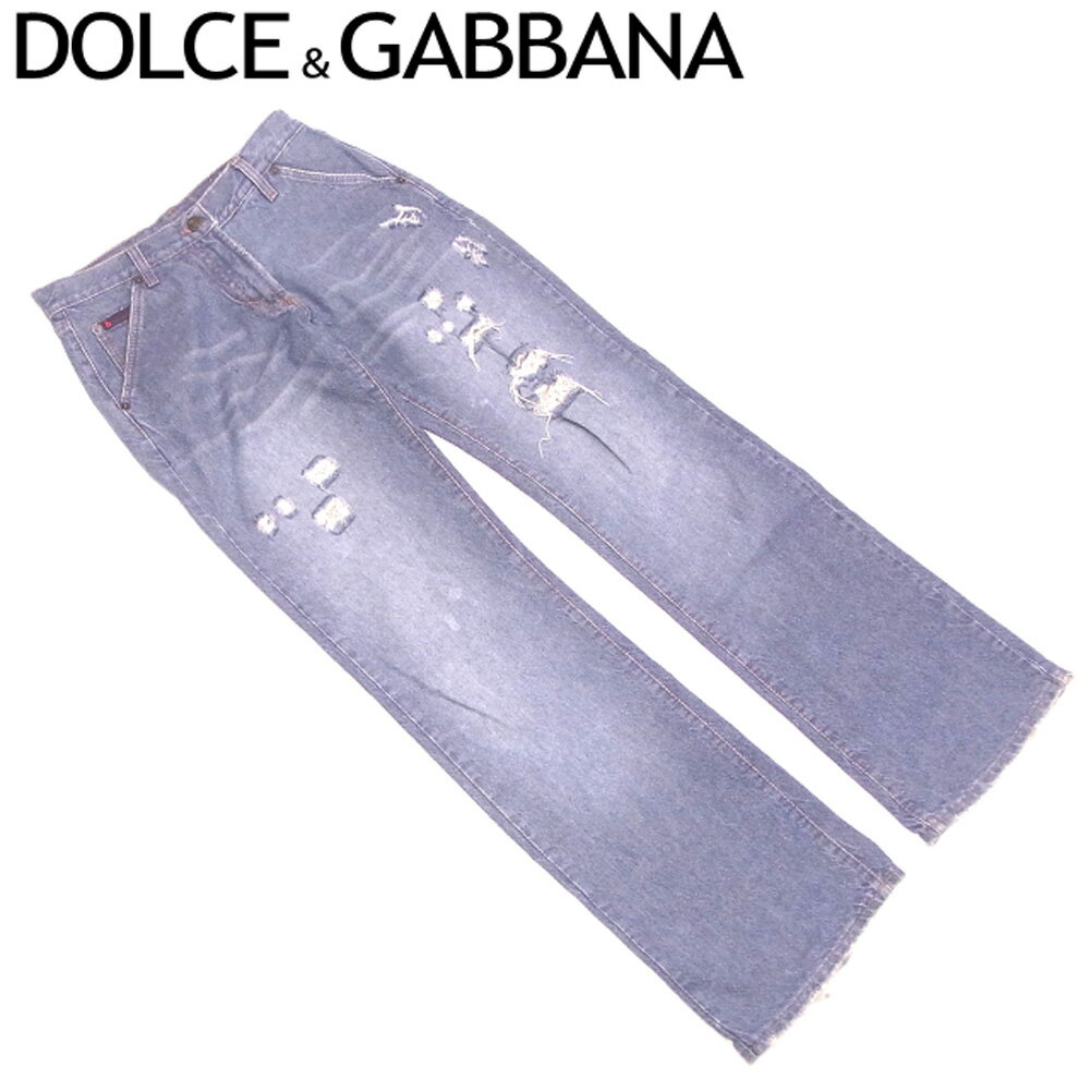 【楽天スーパーSALE】 【30％オフ】 【中古】 ドルチェ&ガッバーナ DOLCE&GABBANA ジーンズ ブーツカット レディース ♯40サイズ ドルガバ ブルー コットン 綿 【ドルチェ&ガッバーナ】 L2579