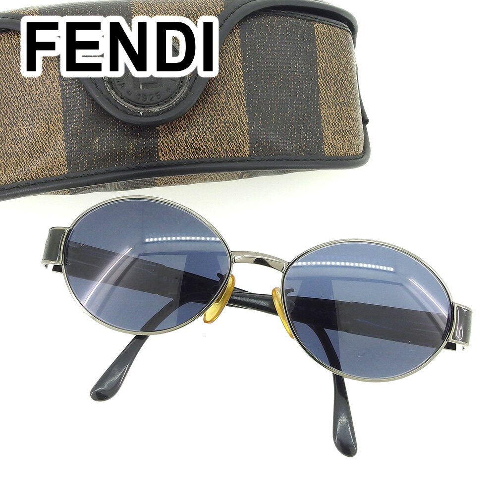 【スプリングセール30％OFF】フェンディ FENDI サングラス アイウエア レディース メンズ 可 度入リ ブラック 【フェンディ】 T6490 【中古】