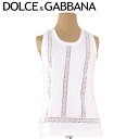 【春の大感謝祭 30％OFF】ドルチェ&ガッバーナ DOLCE&GABBANA タンクトップ インナー レディース ♯42サイズ ドルガバ ホワイト 白 コットンCO 47%モダールHO 47%エラスタンEA 6% 【ドルチェ&ガッバーナ】 T14268 【中古】