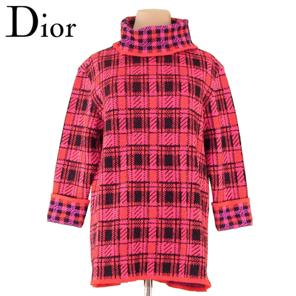 【スプリングセール30％OFF】ディオール Dior ニット チュニック レディース ♯Mサイズ タートル レッド..
