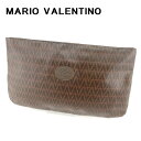 【春の大感謝祭 30％OFF】マリオ ヴァレンティノ ポーチ 化粧ポーチ ブラウン PVC×レザー MARIO VALENTINO 【マリオ ヴァレンティノ】 t6683s 【中古】