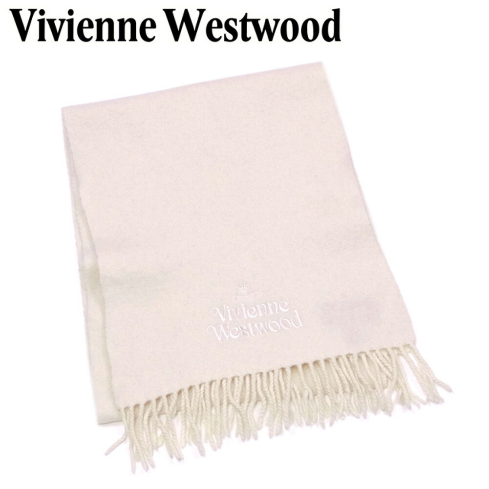 【スプリングセール30％OFF】ヴィヴィアン ウエストウッド Vivienne Westwood マフラー フリンジ付き レディース メンズ 可 ベージュ ウール100% 【ヴィヴィアン・ウエストウッド】 T5422 【中古】