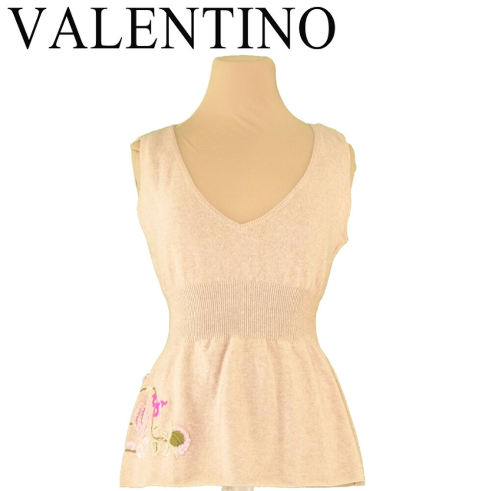 【冬のTHEセール 30%OFF】レッド ヴァレンティノ RED VALENTINO ニット ノースリ レディース ♯42サイズ ベージュ ピンク グリーン ウール羊毛100% 【レッド ヴァレンティノ】 T5644 【中古】