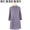 【冬のTHEセール 30%OFF】バーバリー BURBERRY コート シングル ロング メンズ ♯Mサイズ ネイビー系 ウール毛100%(裏地)キュプラ 【バーバリー】 T5685 【中古】