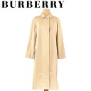 【春の大感謝祭 30％OFF】バーバリー BURBERRY コート シングル ロング レディース ♯7ARサイズ ベージュ コットン綿100%(胴裏)綿(袖裏)ポリエステル 【バーバリー】 T5830 【中古】