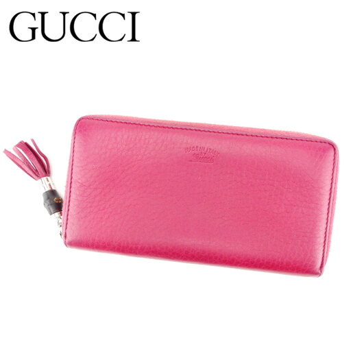 【スプリングセール】グッチ 長財布 財布 ラウンドファスナー バンブー タッセル ピンク シルバー レザー GUCCI 【グッチ】 t6973s 【中古】 【スプリングセール】グッチ 長財布 財布 ラウンドファスナー バンブー タッセル ピンク シルバー レザー GUCCI 【グッチ】 t6973s 【中古】