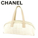 【春の大感謝祭 30％OFF】シャネル CHANEL ハンドバッグ バック ミニボストンバッグ バック オールドシャネル ニュートラベルライン レディース メンズ ベージュ シルバー A15828クリスマス プレゼント バック 収納 兼用 【シャネル】 T6975 【中古】