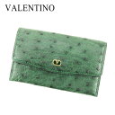 【春の大感謝祭 30％OFF】ヴァレンティノ ガラバーニ カードケース カード 名刺入れ オーストリッチ グリーン レザー VALENTINO GARAVANI 【ヴァレンティノ ガラバーニ】 t7207s 【中古】