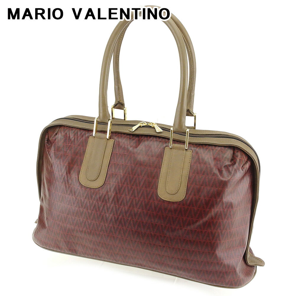 【スプリングセール30％OFF】マリオ ヴァレンティノ ボストンバッグ バック 旅行用バッグ バック ブラウン PVC×レザー MARIO VALENTINO 【マリオ ヴァレンティノ】 t14629s 【中古】