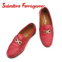 【スプリングセール30％OFF】サルヴァトーレ フェラガモ ローファー シューズ 靴 #6ハーフ ガンチーニ レッド Salvatore Ferragamo 【フェラガモ】 t7245s 【中古】