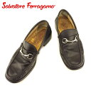 【春の大感謝祭 30％OFF】サルヴァトーレ フェラガモ Ferragamo ローファー シューズ 靴 メンズ #26.0 ブラック レザー 【フェラガモ】 T7359 【中古】