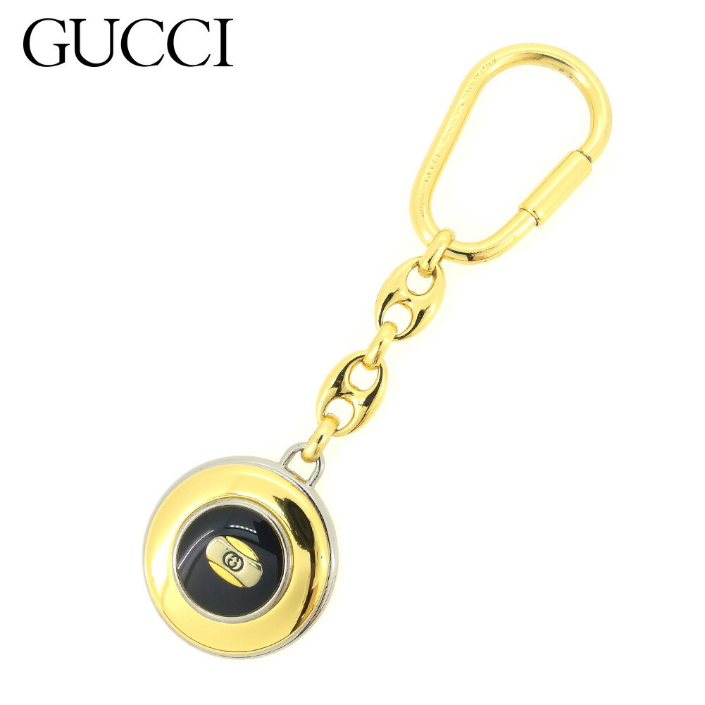 【スプリングセール30％OFF】グッチ Gucci キーホルダー キーリング レディース メンズ 可 ゴールド シルバー ブラック 【グッチ】 T7609 【中古】