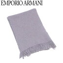 【春の大感謝祭 30％OFF】エンポリオ アルマーニ マフラー フリンジ付き グレー 灰色 ウール100％ EMPORIO ARMANI 【エンポリオ アルマーニ】 t12454s 【中古】