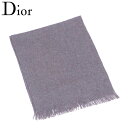 【春の大感謝祭 30％OFF】ディオール Dior マフラー ストール レディース メンズ 可 グレー 灰色 カシミア100 【ディオール】 T6981 【中古】