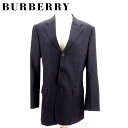 【冬のTHEセール 30 OFF】バーバリー ブラックレーベル BURBERRY BLACK LABEL ジャケット 三つボタン メンズ テーラード ブラック パープル 羊毛100 (胴裏)キュプラ ポリエステル(袖裏)キュプラ 【バーバリー ブラックレーベル】 I504 【中古】