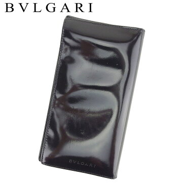 ブルガリ BVLGARI 長札入れ 札入れ メンズ ロゴ ブラック レザー 人気 セール 【中古】 T7433 .