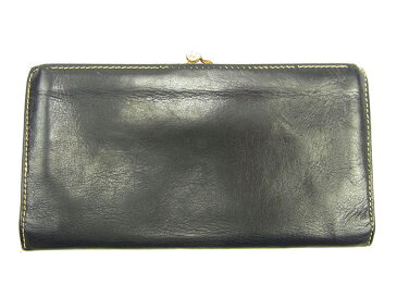 【中古】 セリーヌ Celine がま口財布 財布 長財布 財布 ブラック×ブラウン レディース メンズ 可 Y7507s .
