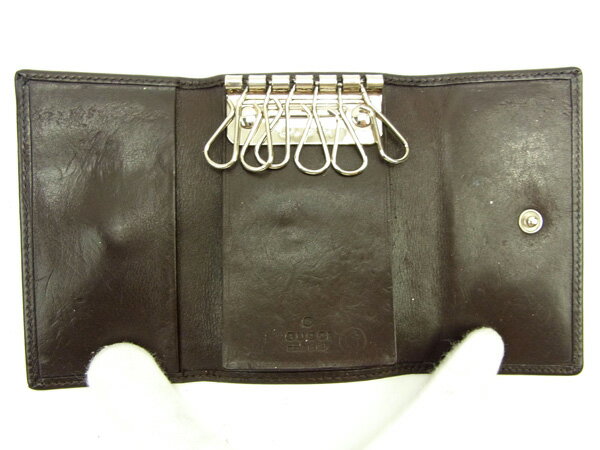 ブランドデポ TOKYOの【ブラックフライデー21％OFFクーポン】グッチ Gucci キーケース 6連キーケース メンズ可 ダークブラウン レザー 【グッチ】 T15313 【中古】 ブランド ハイブランド ヴィンテージ 送料無料｜アングル3