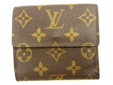 【中古】 ルイ ヴィトン Louis Vuitton Wホック財布 三つ折り財布 ポルトモネビエカルトクレディ ブラウン M61652 レディース メンズ ユニセックス モノグラムキャンバス サイフ 小物 ブランド 人気 贈り物 迅速発送 在庫処分 男性 女性 良品 夏 1点物 T11325