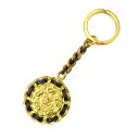 【スプリングセール】シャネル CHANEL キーホルダー ヴィンテージ レディース ヴィンテージ ゴールド×ブラック 【シャネル】 T15844 【中古】