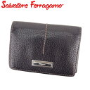 【春の大感謝祭 30％OFF】サルヴァトーレ フェラガモ Salvatore Ferragamo カードケース カード レディース メンズ ブラウン レザー 【フェラガモ】 G1310 【中古】