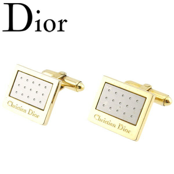 【楽天スーパーSALE 最大50%OFF】【中古】 クリスチャン ディオール カフス カフスボタン ゴールド×シルバー シルバー・ゴールドメッキ Christi...