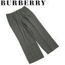 【冬のTHEセール 30%OFF】バーバリー パンツ ボトムス メンズ スラックス センタープレス グレー 灰色 ウール 毛 BURBERRY a1908s 【中古】