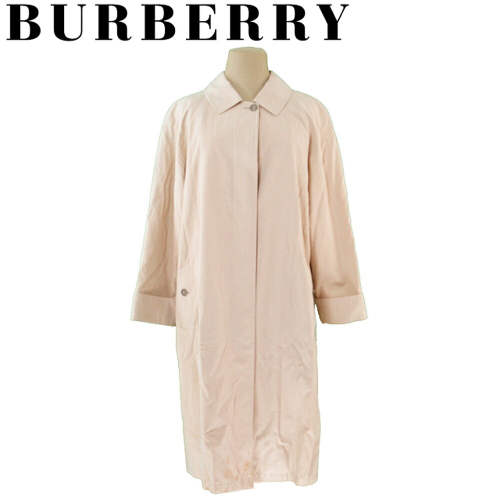 【スプリングセール30％OFF】バーバリー コート ロング アウター レディース ♯9ARサイズ シングル ステンカラー ベージュ 綿 コットン BURBERRY t19114s 【中古】