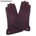 【スプリングセール】【中古】 ヴィヴィアン ウエストウッド 手袋 メンズ可 ボルドー レザー Vivienne Westwood T20468
