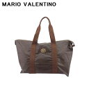 【スプリングセール】【中古】 マリオ ヴァレンティノ ボストンバッグ トラベル 旅行用 バッグ レディース メンズ Vマーク ブラウン ゴールド シルバー PV...