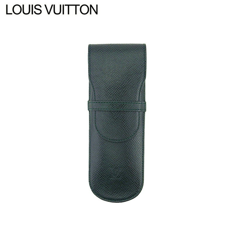 【楽天スーパーSALE 最大50%OFF】【中古】 ルイ ヴィトン ペンケース ケース 小物入れ メンズ エテュイスティロ タイガ グリーン タイガレザー LO...