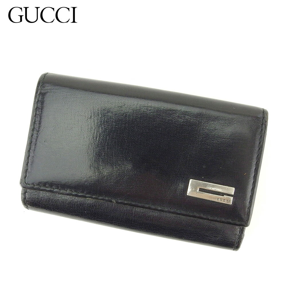 【スプリングセール30％OFF】グッチ キーケース 6連キーケース ブラック レザー Gucci 【グッチ】 t15109s 【中古】