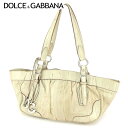 【春の大感謝祭 30％OFF】ドルチェ&ガッバーナ トートバッグ バック ワンショルダー ベージュ レザー DOLCE&GABBANA バック 収納 ファッションバッグ バック 手持ちバッグ バック 【ドルチェ&ガッバーナ】 T15856 【中古】