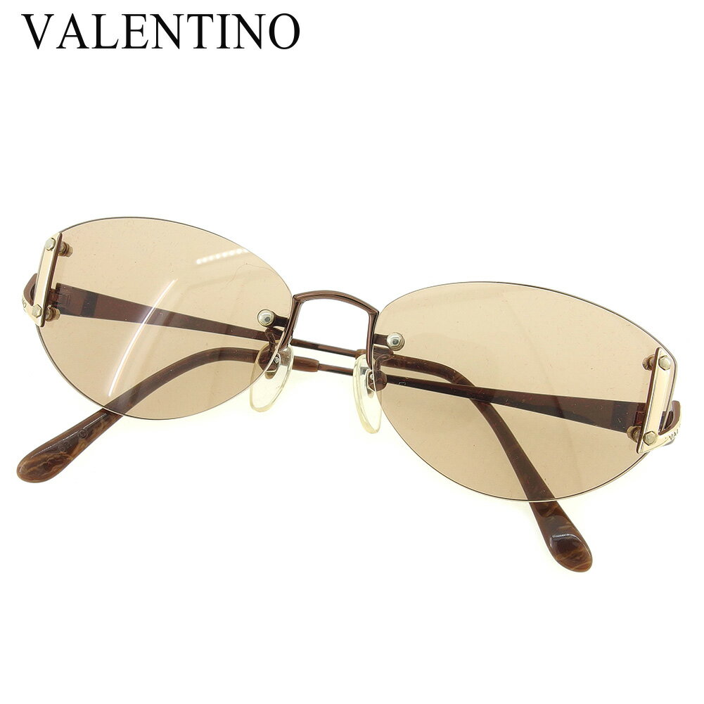 【スプリングセール30％OFF】ヴァレンティノ VALENTINO サングラス アイウエア レディース メンズ ブラウン 【ヴァレンティノ】 T8548 【中古】