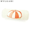 【スプリングセール30％OFF】ブルガリ BVLGARI ポーチ 化粧ポーチ レディース メンズ Vascelli volanti グレー 灰色 ベージュ レッド系 キャンバス×レザー 【ブルガリ】 C3731 【中古】